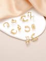 thumb Brass Imitation Pearl Geometric Minimalist Clip Earring 0