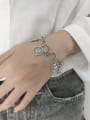 thumb Vintage Sterling Silver With Simple Retro Hollow Chain Cross Pendant Bracelets 2