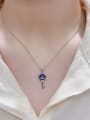 thumb 925 Sterling Silver Austrian Crystal Key Classic Necklace 1