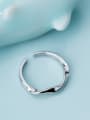 thumb 925 Sterling Silver Smooth Round Minimalist Free Size Ring 2