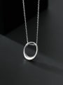 thumb 925 Sterling Silver  Hollow Geometric Minimalist Necklace 4