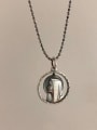thumb 925 Sterling Silver Round Vintage Regligious Necklace 0