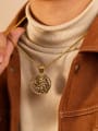 thumb Stainless steel Round Hip Hop Necklace 2