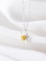 thumb 925 Sterling Silver Simple Cute Little Daisy Pendant  Necklace 1