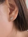 thumb 925 Sterling Silver Bowknot Minimalist Stud Earring 3