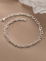 thumb 925 Sterling Silver  Minimalist Hollow Chain  Anklet 0