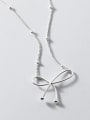 thumb 925 Sterling Silver Bowknot Minimalist Necklace 3