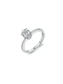 thumb 925 Sterling Silver Cubic Zirconia Round Cute Band Ring 0