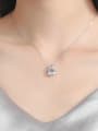 thumb Sterling Silver 0.5 CT Moissanite  Angel Dainty Pendant Necklace 1