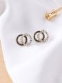 thumb Alloy With Imitation Gold Plated Simplistic Hollow Geometric Stud Earrings 3