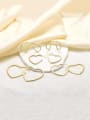 thumb Brass Cubic Zirconia Heart Minimalist Earring 2
