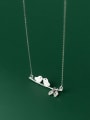 thumb 925 Sterling Silver Bird Minimalist Necklace 2