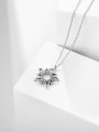 thumb Copper Alloy Cubic Zirconia Flower Dainty Necklace 1