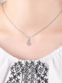 thumb 925 Sterling Silver Cubic Zirconia Fox Minimalist Necklace 1