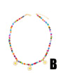 thumb Brass Miyuki Millet Bead Multi Color Heart Hip Hop Beaded Necklace 3