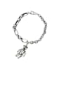 thumb Vintage Sterling Silver With Simple Retro Hollow Chain Bear Pendant Bracelets 0