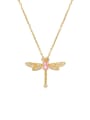 thumb 925 Sterling Silver Cubic Zirconia Dragonfly Minimalist Necklace 2