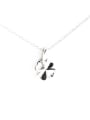 thumb 925 Sterling Silver Smooth Flower Minimalist Pendant Necklace 3