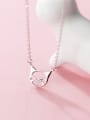 thumb 925 Sterling Silver  Minimalist Cute Hollow Cat Pendant Necklace 0