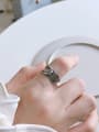 thumb 925 Sterling Silver Geometric Vintage Stackable Free Size Ring 0