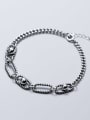 thumb 925 Sterling Silver Irregular Vintage Link Bracelet 3