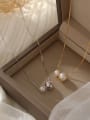 thumb 925 Sterling Silver Imitation Pearl Minimalist  Necklace 2
