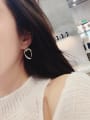 thumb Alloy With Imitation Gold Plated Simplistic Hollpw Oval Drop Earrings 2