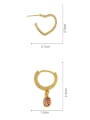 thumb Brass Cubic Zirconia Rainbow Ethnic Huggie Earring 3