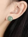 thumb 925 Sterling Silver Carnelian Geometric Minimalist Stud Earring 2