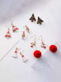 thumb Alloy Multi Color Enamel Christmas Seris Cute Drop Earring 1