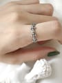 thumb 925 Sterling Silver Cross Vintage Free Size Band Ring 0