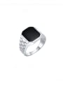 thumb Stainless steel Geometric Hip Hop Band Ring 0
