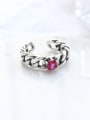 thumb 925 Sterling Silver  Vintage Hollow chain free size Ring 0