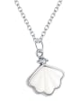 thumb 925 Sterling Silver Shell Leaf Minimalist Necklace 0