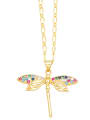 thumb Brass Cubic Zirconia Butterfly Trend Necklace 4