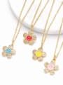 thumb Brass Cubic Zirconia Smiley Trend Necklace 1