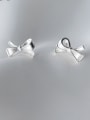 thumb 925 Sterling Silver Bowknot Minimalist Stud Earring 1