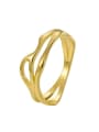 thumb Brass Geometric Minimalist Stackable Ring 2