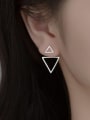thumb 925 Sterling Silver Triangle Minimalist Stud Earring 1