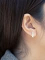 thumb Alloy Cubic Zirconia Leaf Minimalist Stud Earring 1