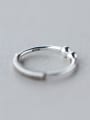 thumb 925 Sterling Silver Irregular Vintage Screw Thread Free Size  Ring 2
