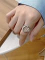 thumb 925 Sterling Silver Hollow Round Vintage Free Size Ring 1