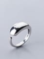 thumb 925 Sterling Silver Smooth  Round Minimalist Band Ring 4