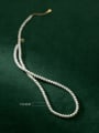 thumb 925 Sterling Silver Flower Minimalist Beaded Necklace 4
