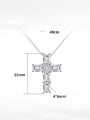 thumb 925 Sterling Silver Cubic Zirconia Cross Dainty Necklace 3