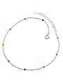 thumb 925 Sterling Silver Minimalist Round  Bead Anklet 0