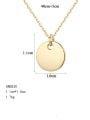 thumb 925 sterling silver simple fashion Smooth Round Pendant Necklace 4