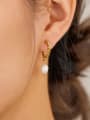 thumb Stainless steel Imitation Pearl Geometric Minimalist Drop Earring 2