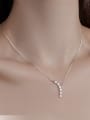 thumb 925 Sterling Silver Cubic Zirconia Pentagram Dainty Necklace 1