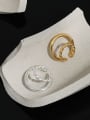 thumb 925 Sterling Silver Geometric Minimalist C-shaped twist Clip Earring 1